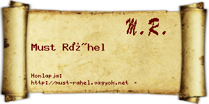 Must Ráhel névjegykártya